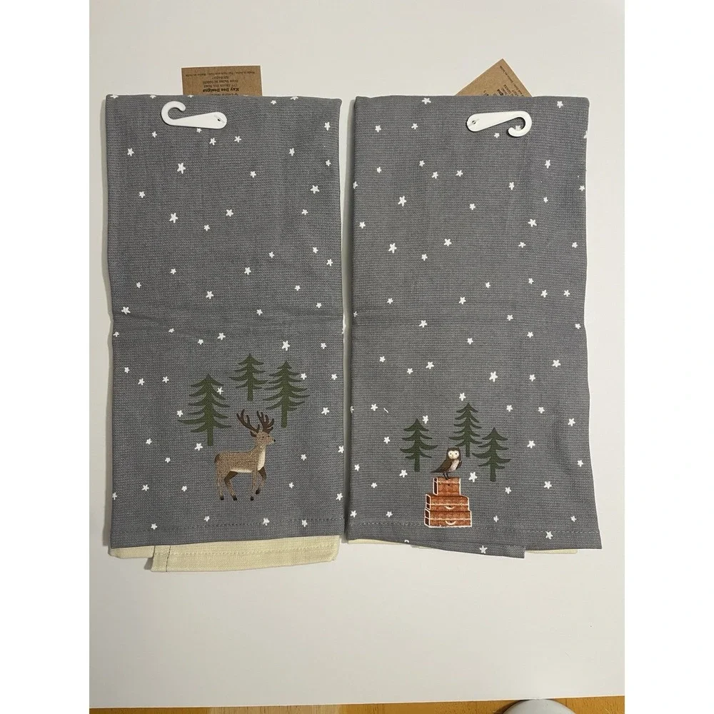 Kay Dee Designs Camping Kitchen Towels Set of 2 Camper Campfire 16x26 Cotton NWT